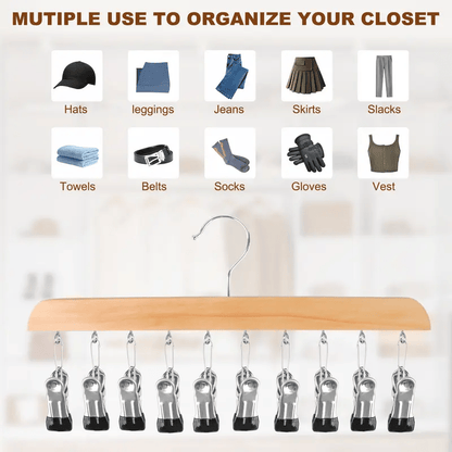 🔥Closet Organizer with 10 Clips - Space Saving Hanging Closet Organizer