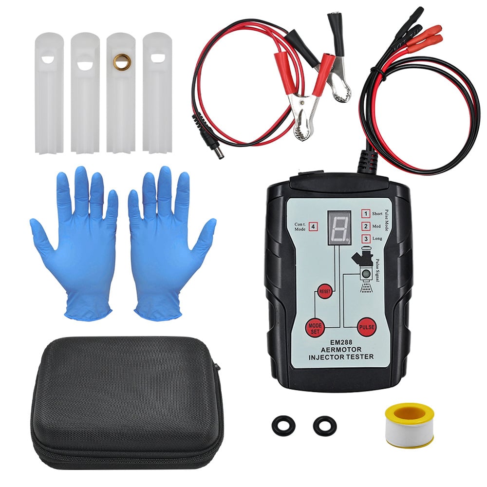 🔧 Universal Fuel Injector Tester 12V/5V 8 Modes 8 Adapters