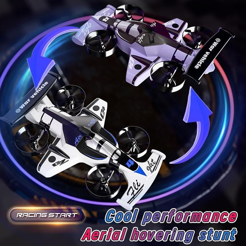 RC Car & Plane 2-in-1 – Remote Control Land & Air Vehicle with 360° Drift Tires, One-Touch Takeoff & 3 Speeds
