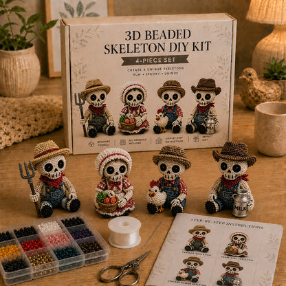 💀 3D Beaded Skeleton DIY Kit