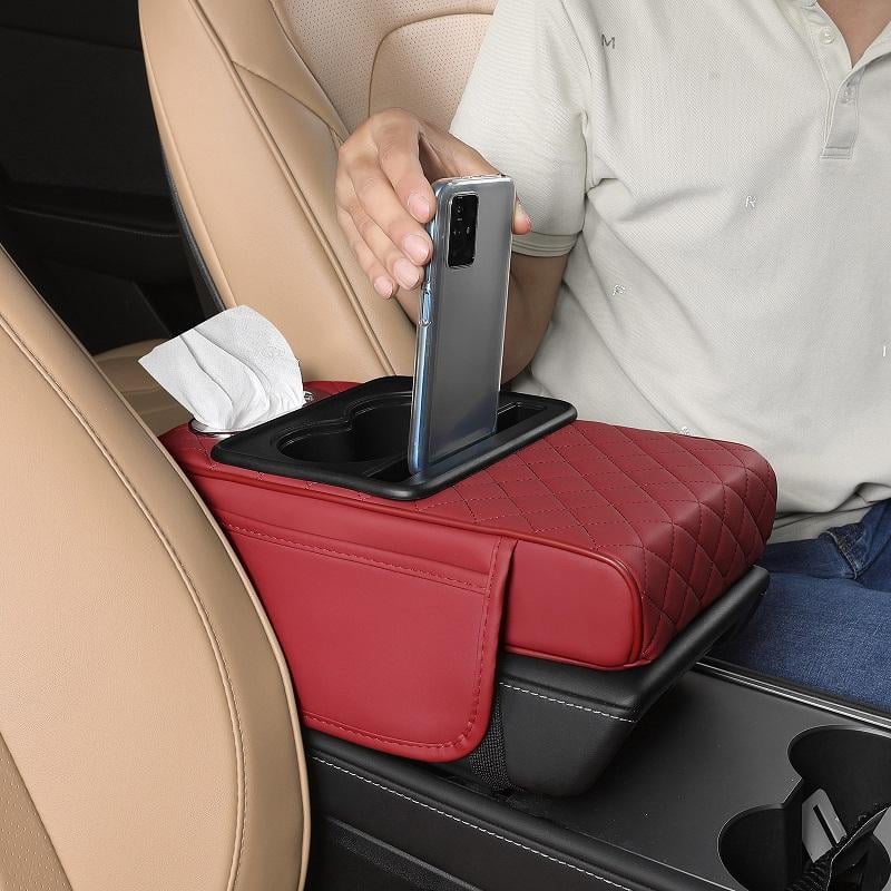🎉Multifunctional PU Leather Car Armrest Box Mat