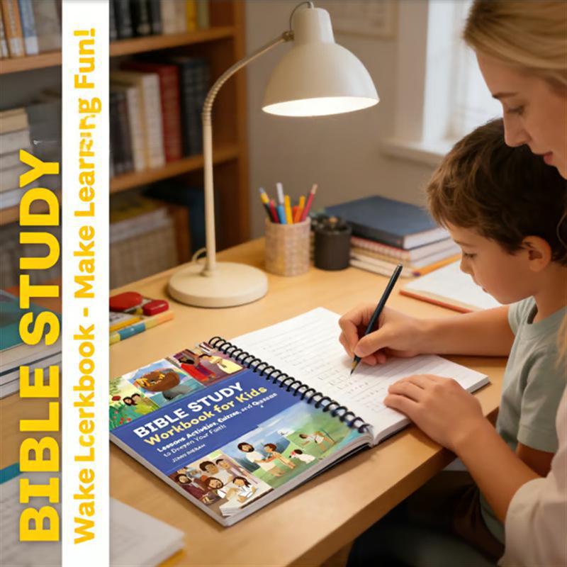 Bible Study Workbook for Kids Notbook