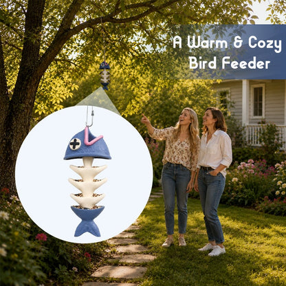 🐟🐦Fish Bones Hanging Bird Feeder