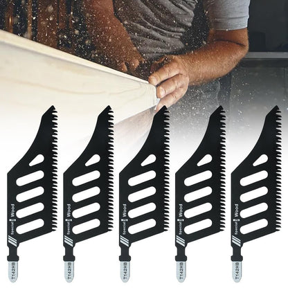 5pcs Flush Cutting Jigsaw Blade for Wood Plastic Metal