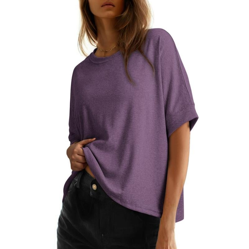 Women's Tops for Women 2026 Loose Oversized Basic Tee Comfortable Soft Fabric Flattering Fit