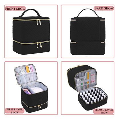 Double Layer Nail Polish Organizer Case
