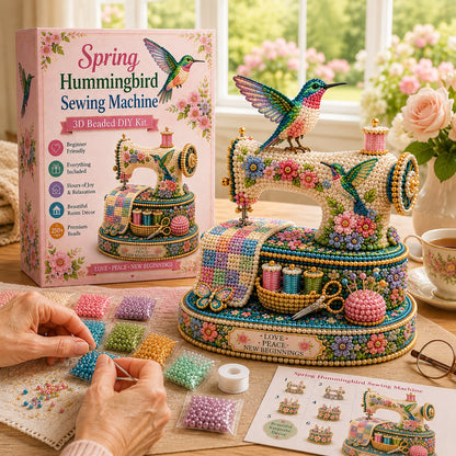 🌸Spring Hummingbird Sewing Machine 💗 3D Spring Limited Keepsake Edition DIY