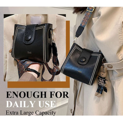 👜Leather Vintage Fashion Bag with Adjustable Wider Shoulder Strap