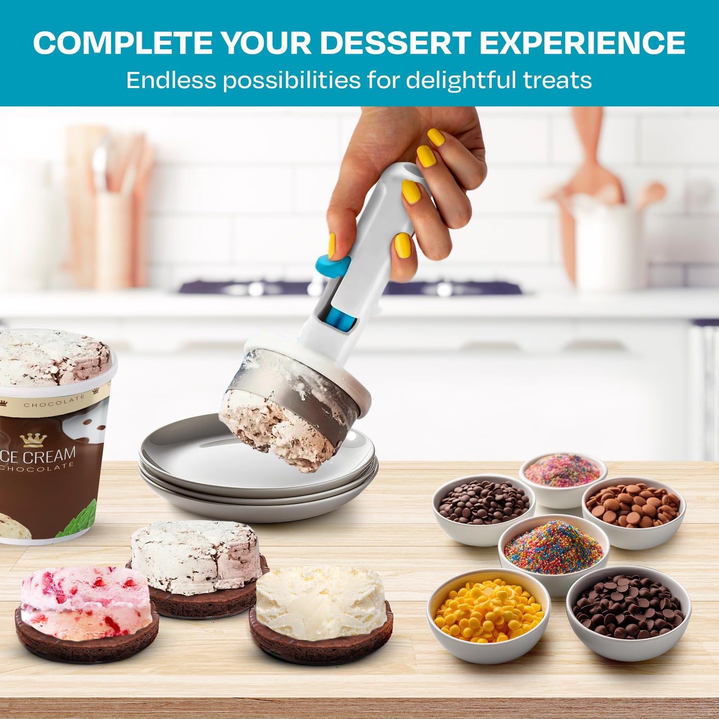 Easy Release Sandwich Ice Cream Cookie Scoop