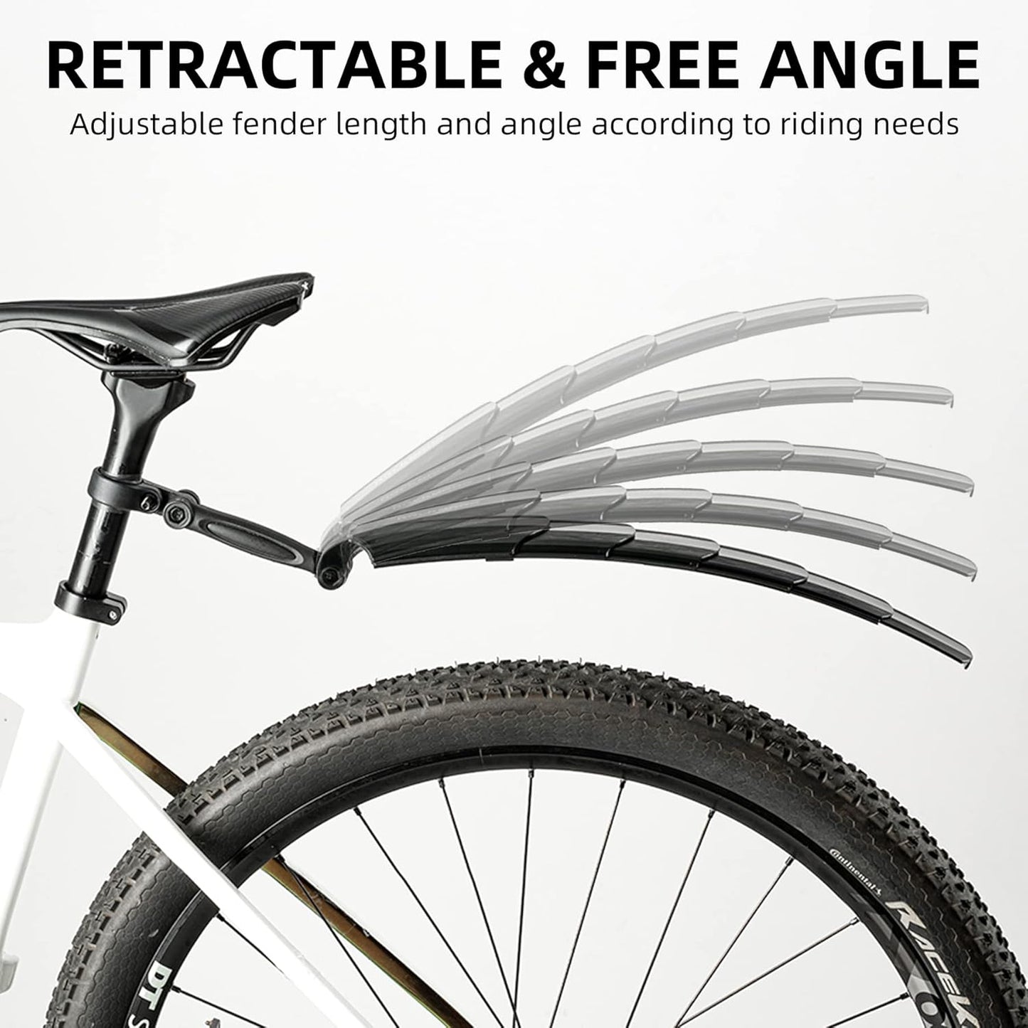 🚲Retractable Bike Mudguards - Adjustable Fender Set for MTB & Road Bikes - Instant Mud & Splash Protection