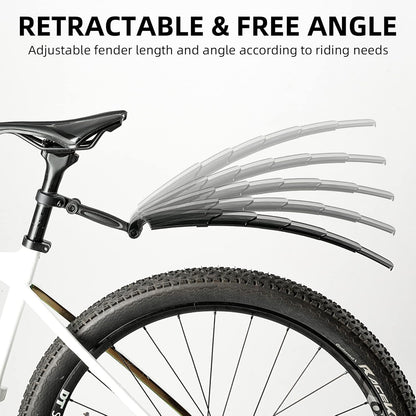 🚲Retractable Bike Mudguards - Adjustable Fender Set for MTB & Road Bikes - Instant Mud & Splash Protection