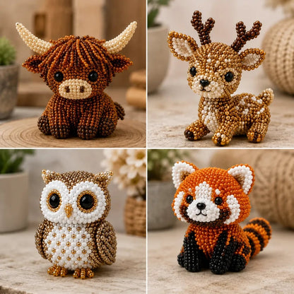 🧵✨DIY Petite 3D Beaded Animal Craft Kit