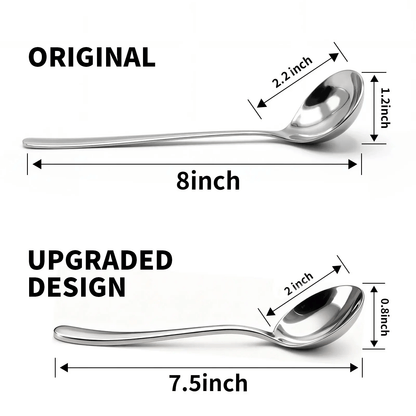 🍲 4/6 PCs Stainless Steel Soup Spoon Set