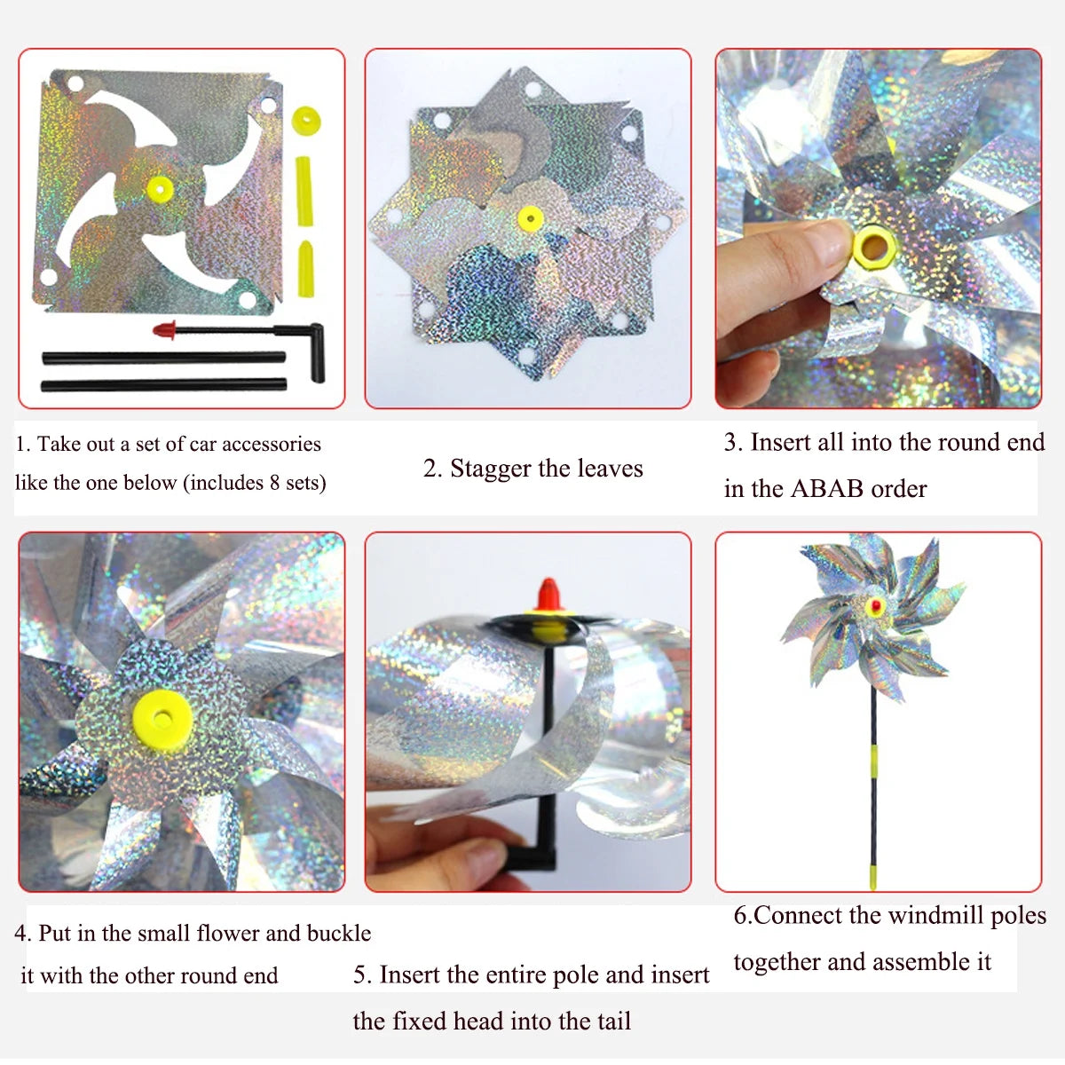 Reflective Bird-Repellent Windmill