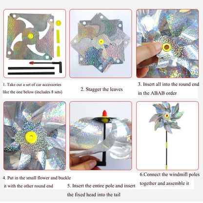 Reflective Bird-Repellent Windmill