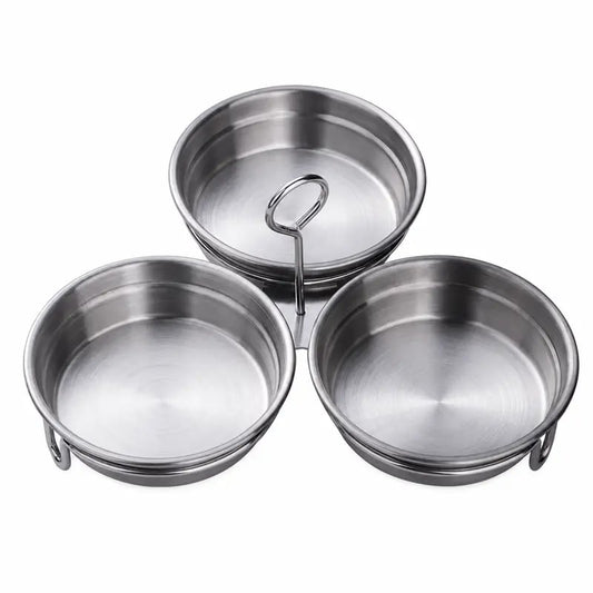 3-Cup Stainless Steel Egg Poacher, 3 Cavity Egg Steamer Mold with Handle, Reusable Egg Poaching Cups for Poached Eggs, Steamed Eggs, Breakfast & Dessert Making