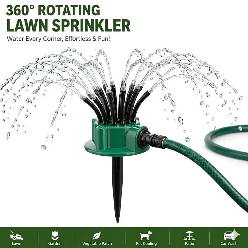 💦Adjustable Multi-Nozzle Lawn Sprinkler