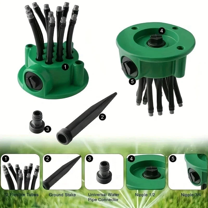 💦Adjustable Multi-Nozzle Lawn Sprinkler