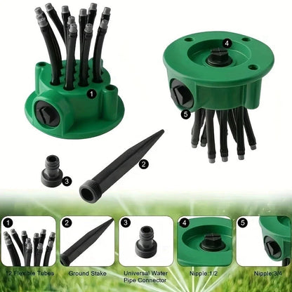 💦Adjustable Multi-Nozzle Lawn Sprinkler