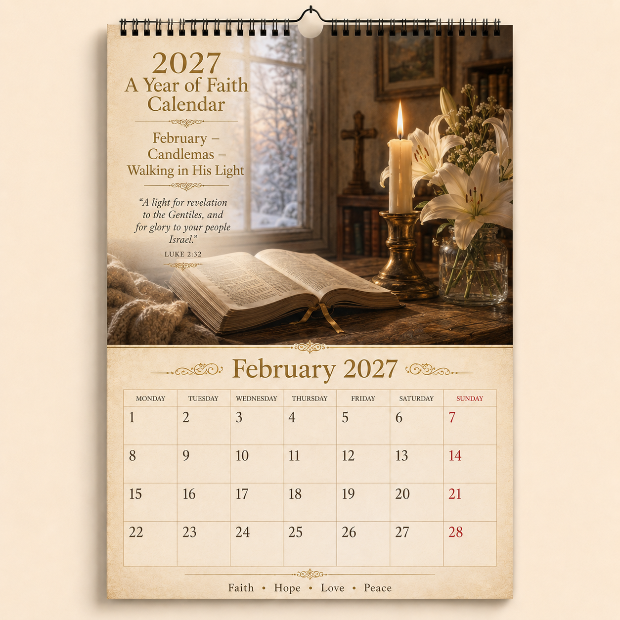 ✝️2027 A Year of Faith Calendar