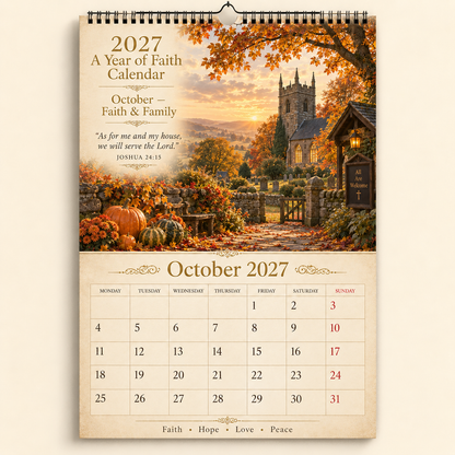 ✝️2027 A Year of Faith Calendar