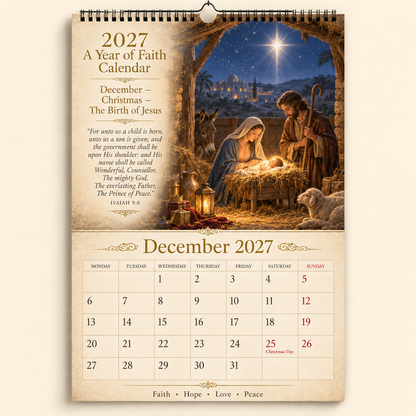 ✝️2027 A Year of Faith Calendar