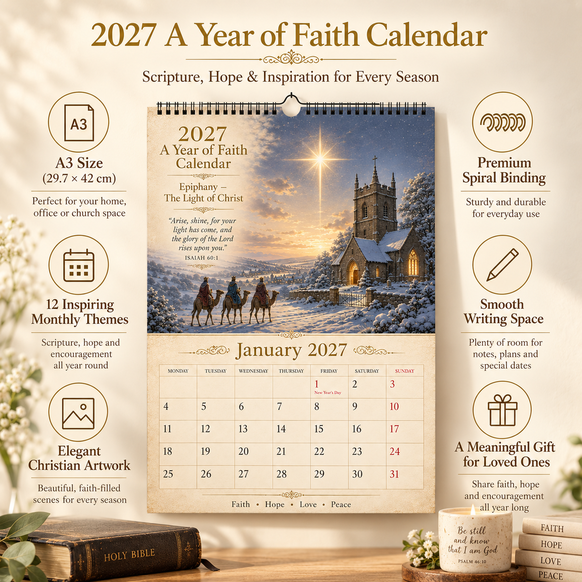 ✝️2027 A Year of Faith Calendar