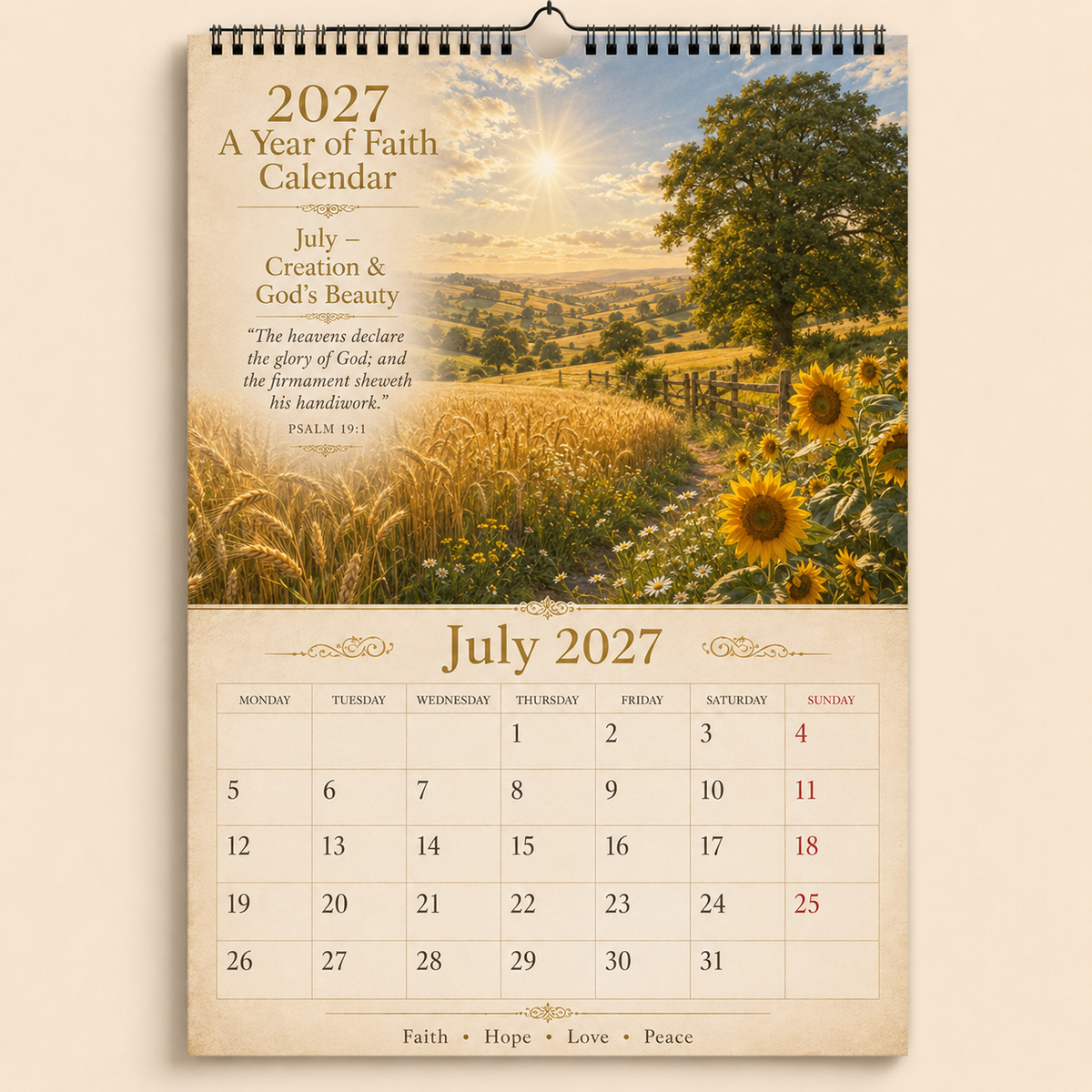 ✝️2027 A Year of Faith Calendar