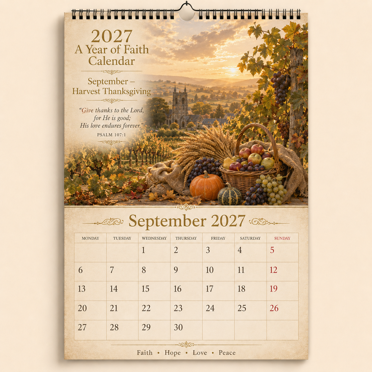 ✝️2027 A Year of Faith Calendar