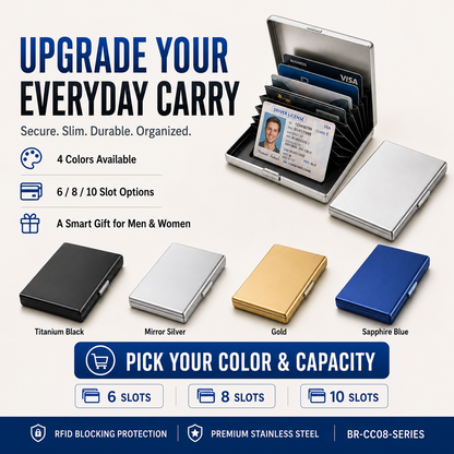 🔒RFID Blocking Metal Card Holder
