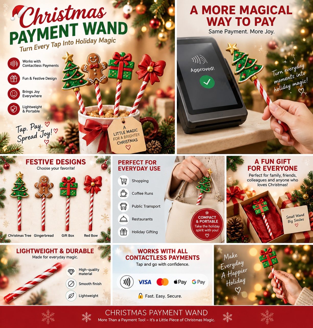 ✨🎄 Christmas Payment Wand – Turn Every Tap Into Holiday Magic
