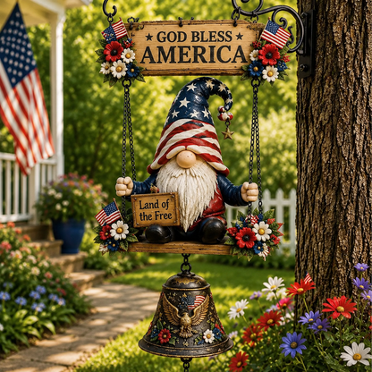 🔥Limited time 49% OFF – Rustic Garden Gnome Bell Outdoor Decor 🐞🌼