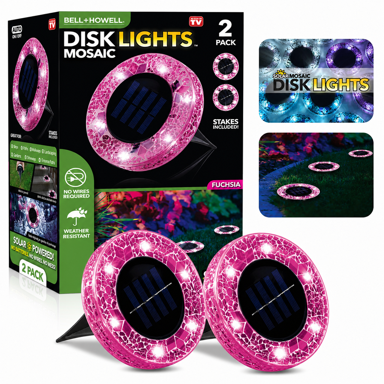 🛋️Solar Mosaic Lights – Waterproof LED Pathway Lights with Auto On/Off