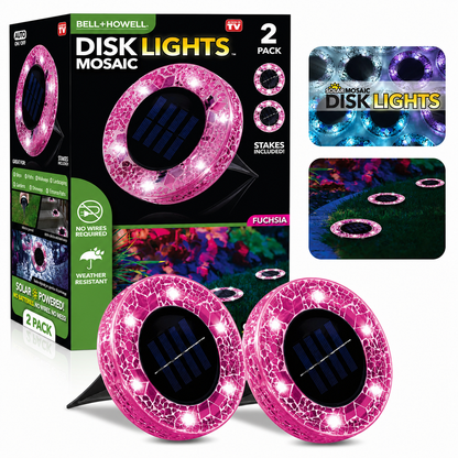 🛋️Solar Mosaic Lights – Waterproof LED Pathway Lights with Auto On/Off