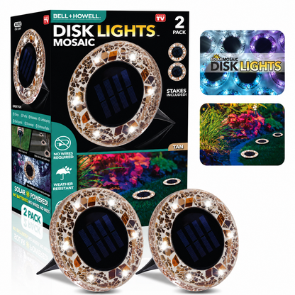 🛋️Solar Mosaic Lights – Waterproof LED Pathway Lights with Auto On/Off