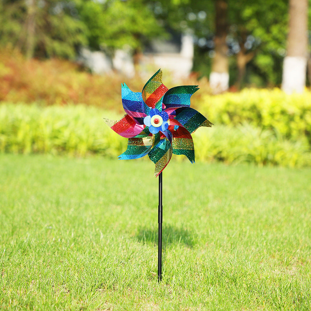 Reflective Bird-Repellent Windmill