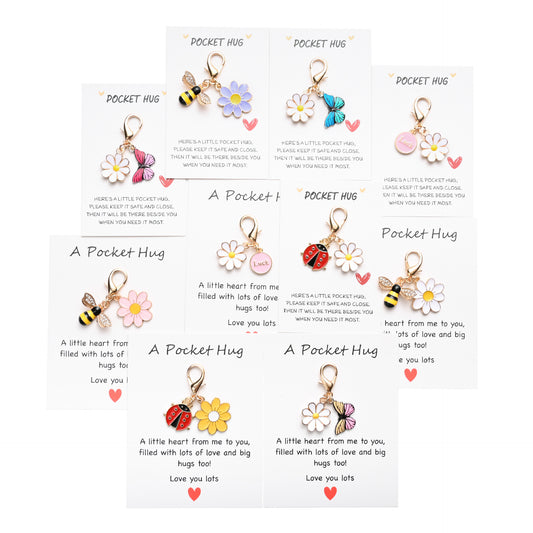 ✨Crafted by Hand-10 Sets Hug Favors(🦋Butterfly, Ladybird, Flower, Bee)