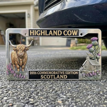🐂 Highland Cow License Plate Frame