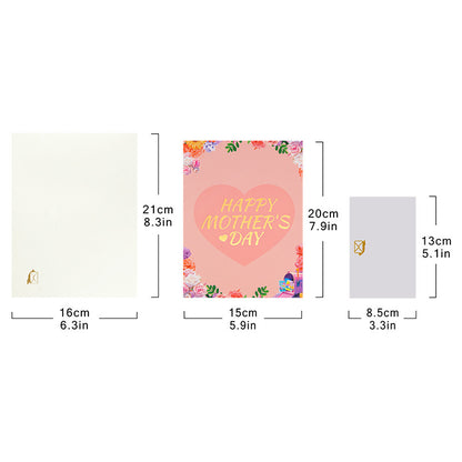 2026 Mother’s Day 3D Pop-Up Greeting Card – Elegant Foil Stamped Love Card for Mom