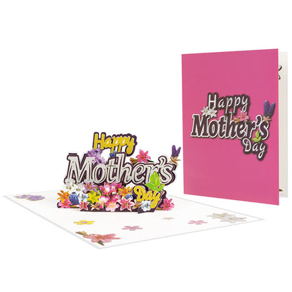 2026 Mother’s Day 3D Pop-Up Greeting Card – Elegant Foil Stamped Love Card for Mom