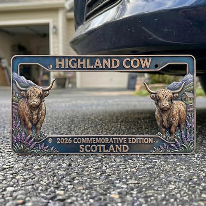 🐂 Highland Cow License Plate Frame