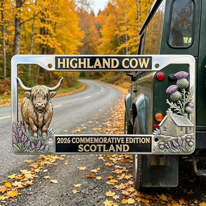 🐂 Highland Cow License Plate Frame