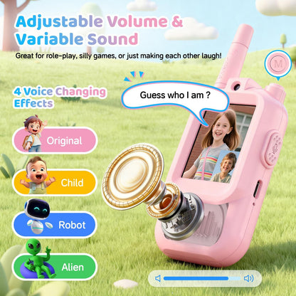 Kids Video Walkie Talkie – Safe & Fun Two-Way Communication for Children, Rechargeable, Long-Range, Educational & Outdoor Play
