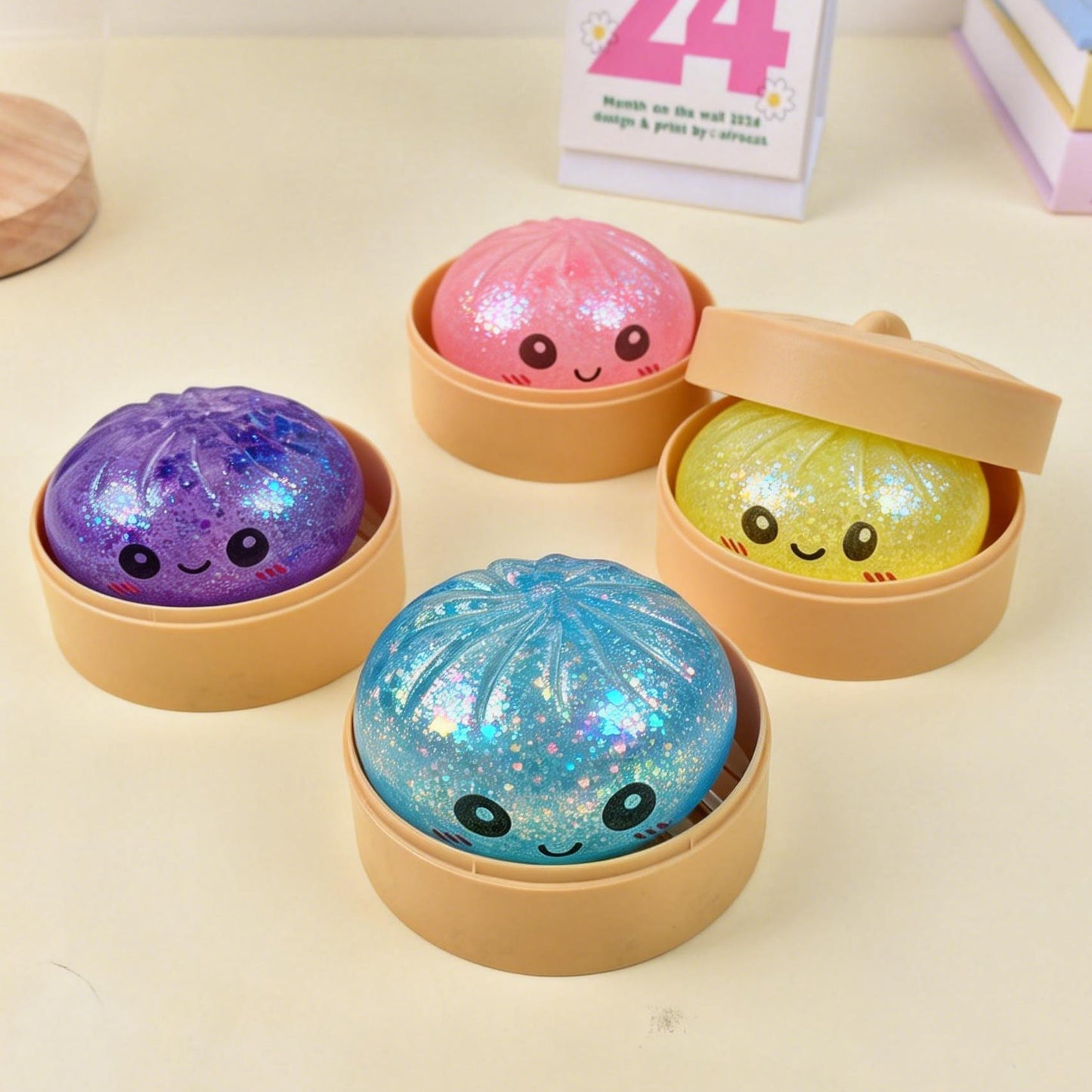 Ultra-rare Rainbow Smile Bun Squishy