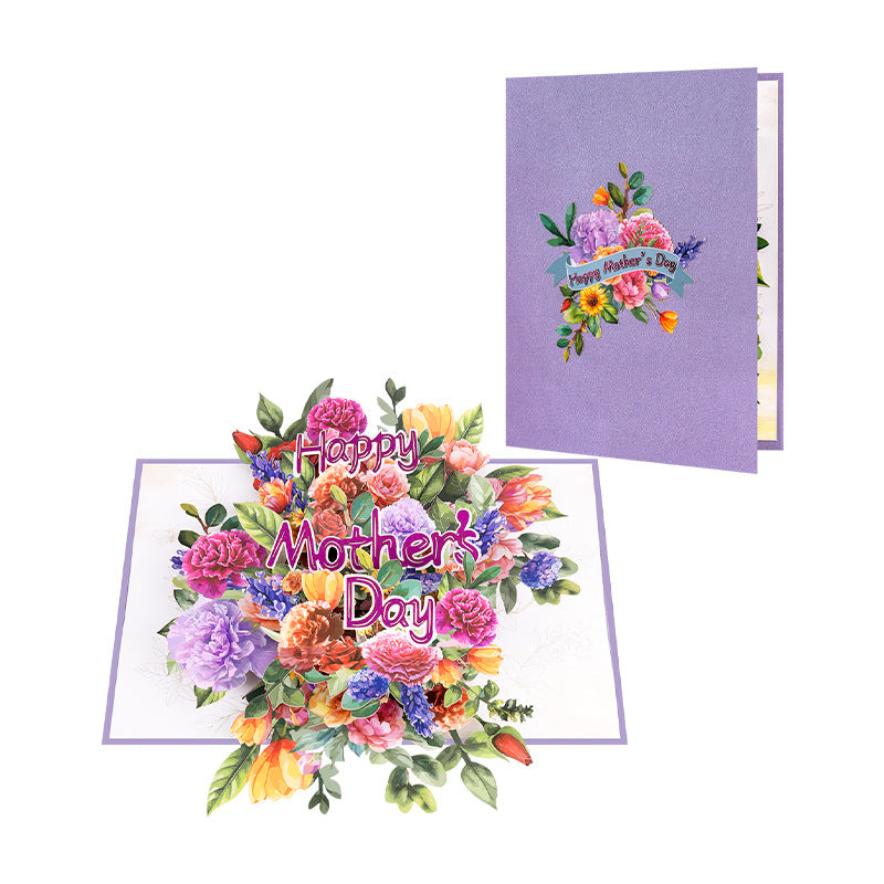 2026 Mother’s Day 3D Pop-Up Greeting Card – Elegant Foil Stamped Love Card for Mom