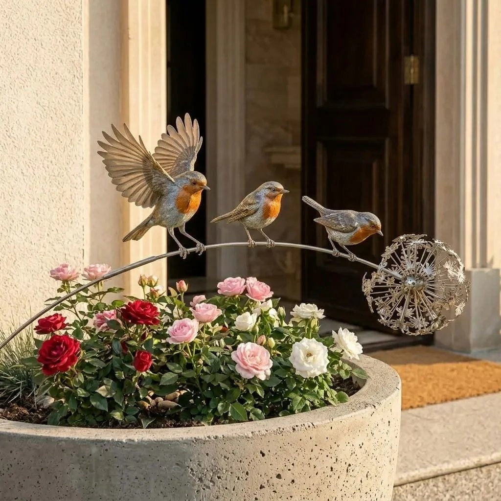 🕊️Robin Memorial Garden Stake – “Loved Ones Are Near”❤️