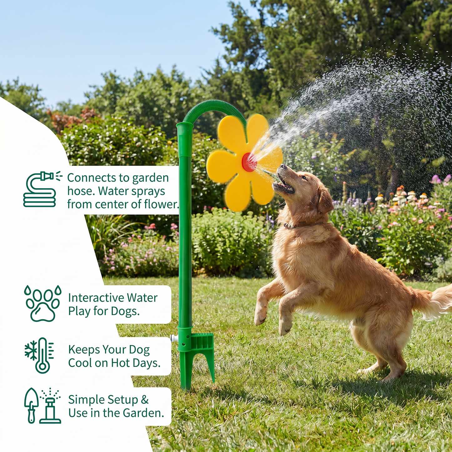 💧Spinning Sunflower Sprinkler for Dogs