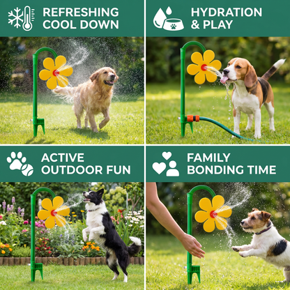 💧Spinning Sunflower Sprinkler for Dogs