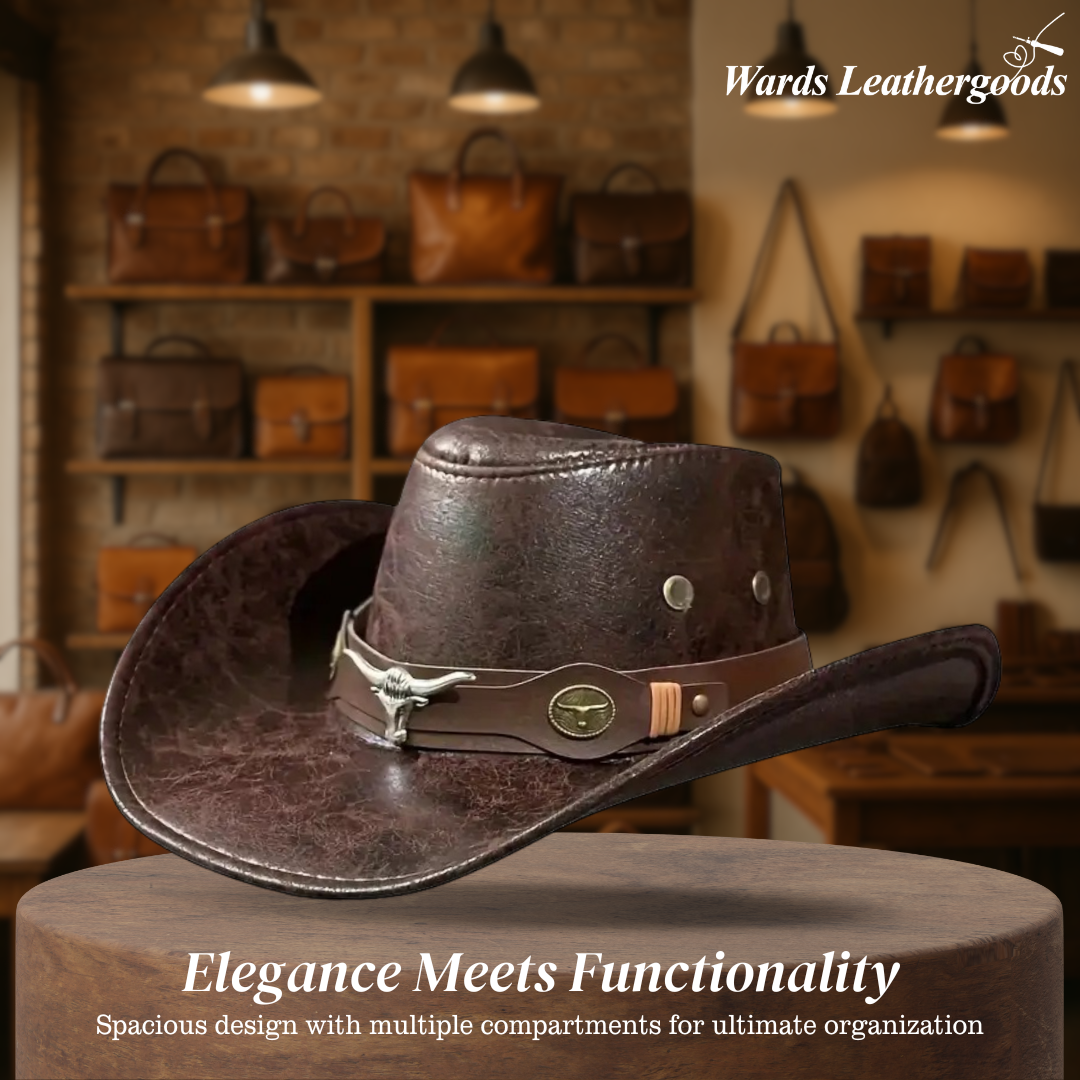 🤠 ☀️Breathable Sunshade Cowboy Hat – Wide Brim, Rivet Details, Lightweight 🌵