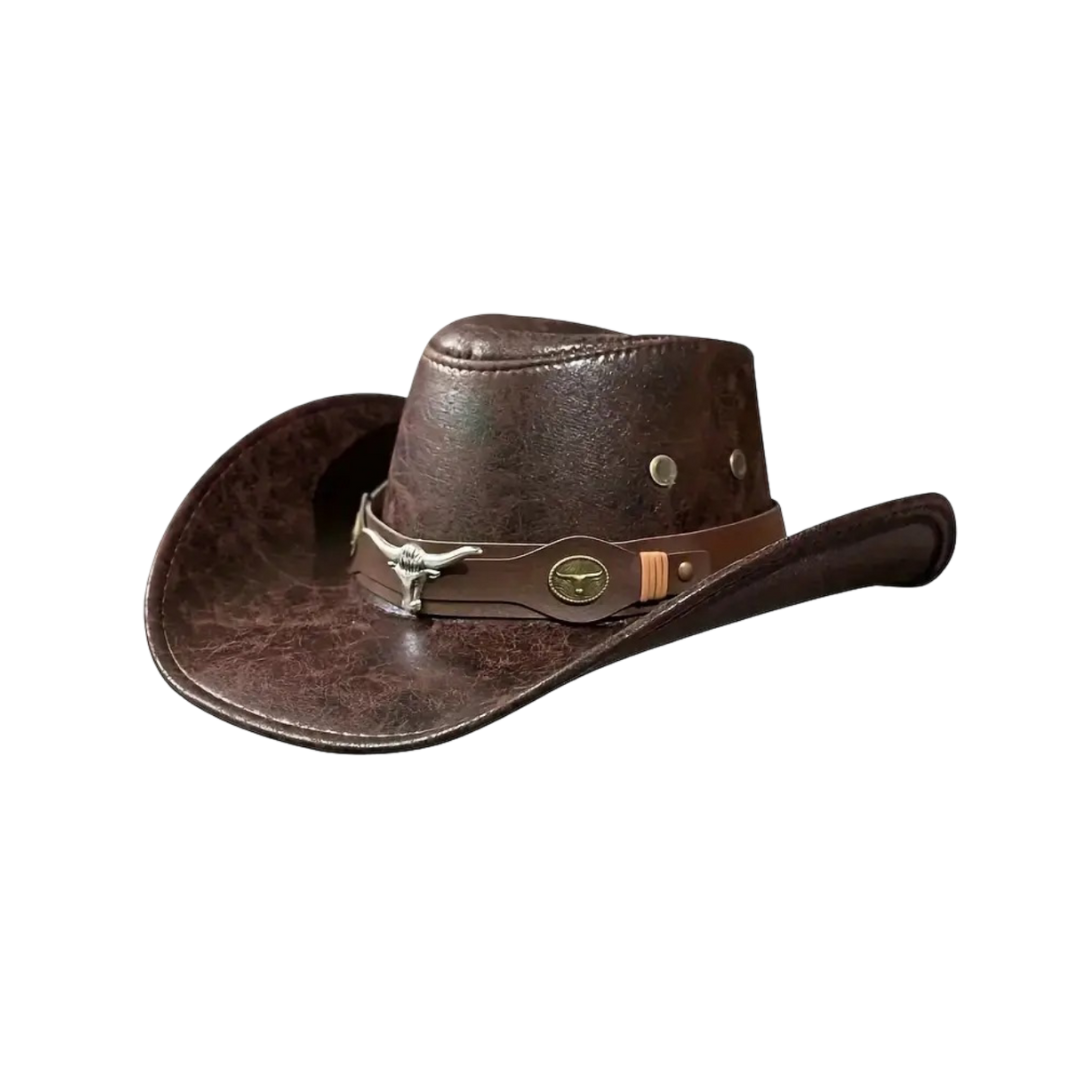 🤠 ☀️Breathable Sunshade Cowboy Hat – Wide Brim, Rivet Details, Lightweight 🌵